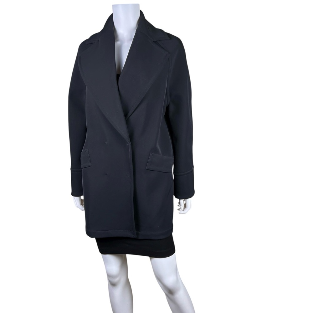 H&M Oversized Nylon Double Breasted Jacket Blazer Coat - Picture 7 of 9